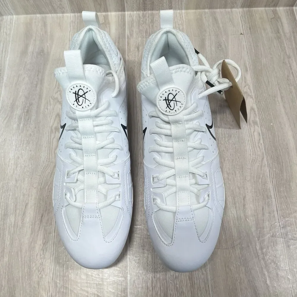 Nike Huarache 9 Varsity Lacrosse LAX Cleats White Black FD0090-101 Mens Size 9.5 - Picture 4 of 7